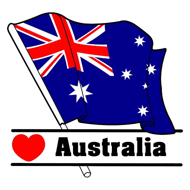 Australia Heartbeat Flag