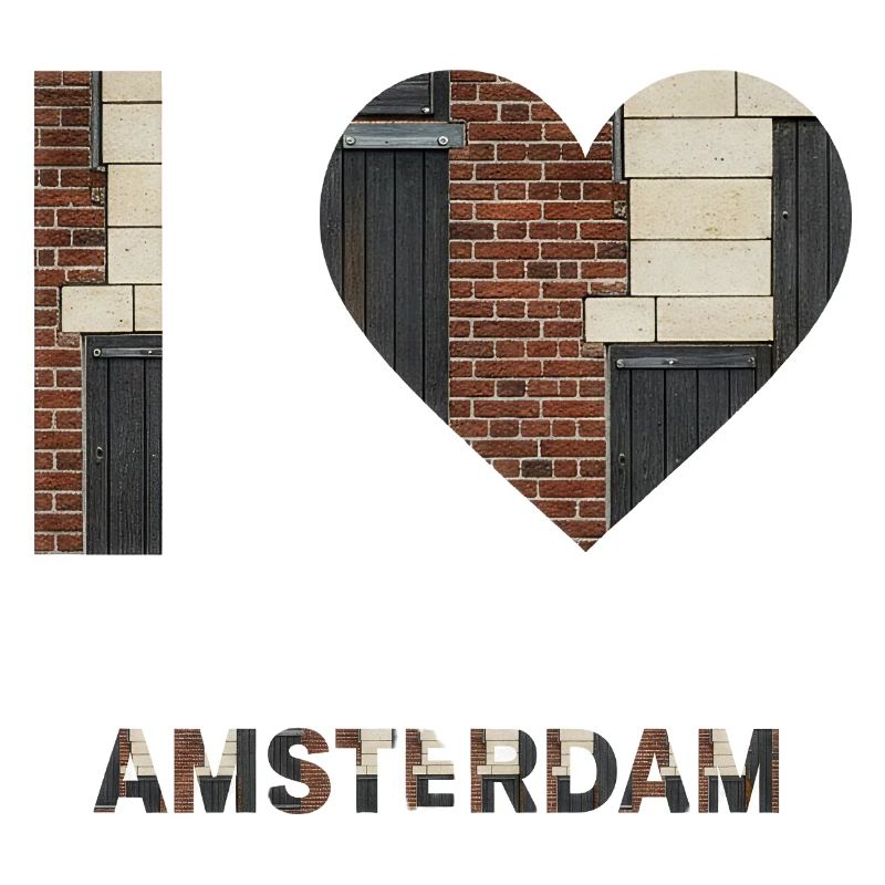 Amsterdam Brick Heart Emblem Tee
