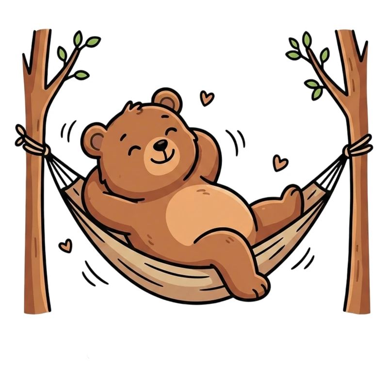Ours dans le hamac