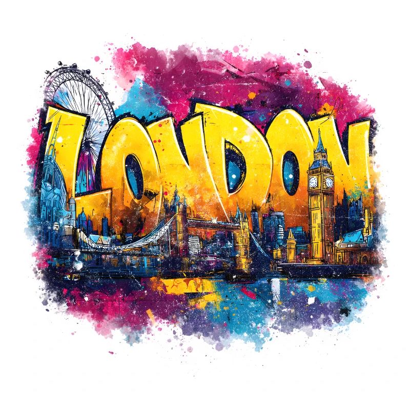 Éclaboussure de la ligne de graffiti à LONDRES