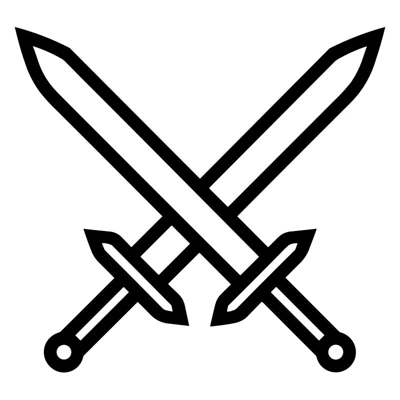 épées croisées combat médiéva