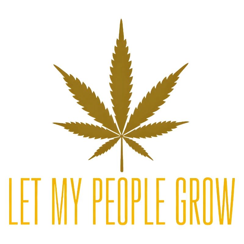 Feuille de cannabis dorée laisse mon peuple pousser