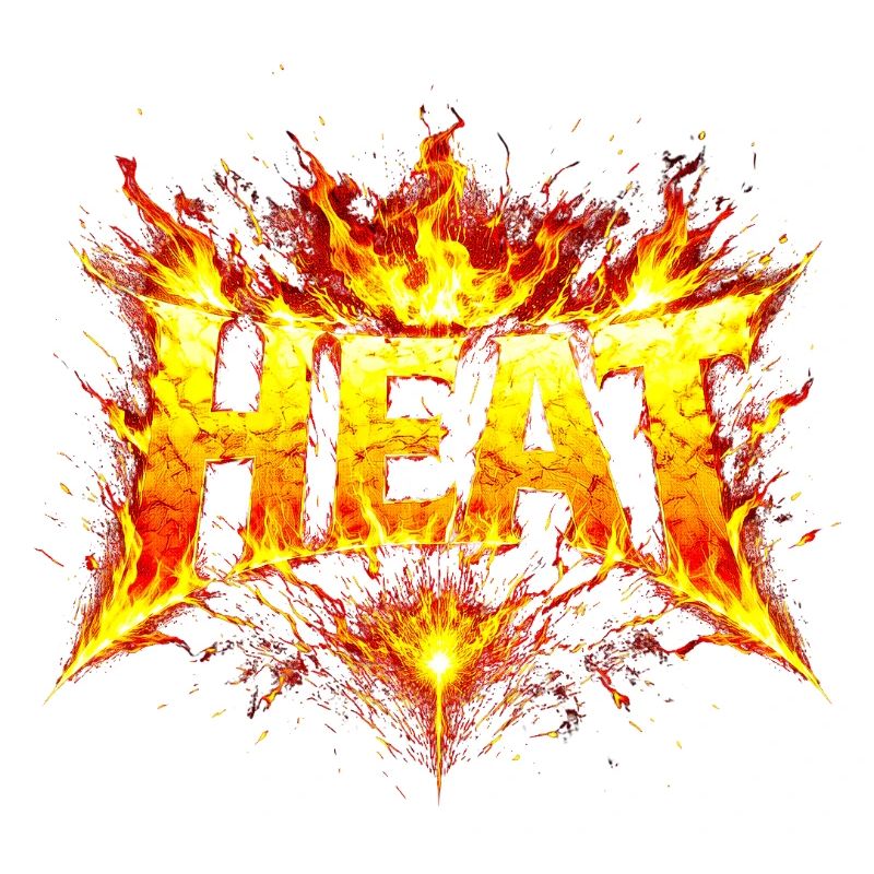 Fiery HEAT Typography