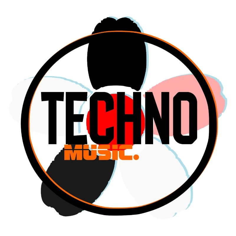 Techno Music Circle Logo