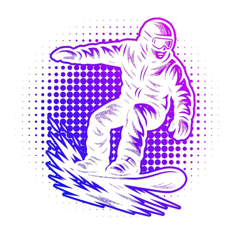 Motif classique du snowboard
