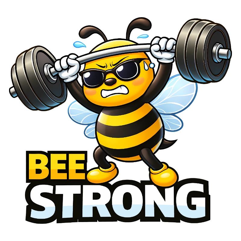 Bee Strong – Motivation pour la forme physique de Funny Bee