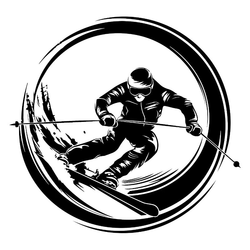 Skiing Skiing Man Silhouette