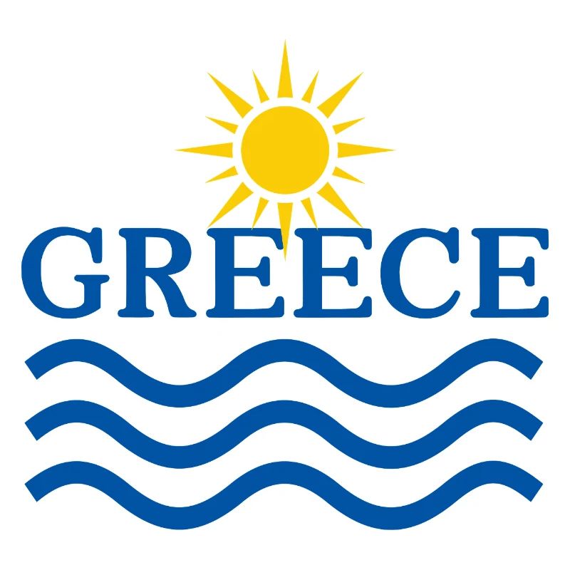 Greece Sun Waves Emblem