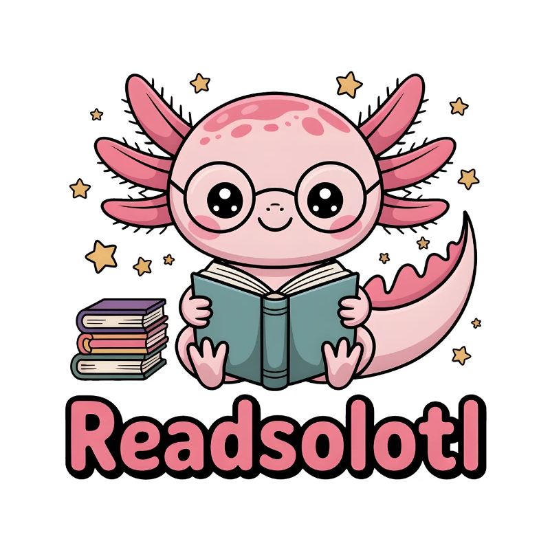 Cute Axolotl with Glasses Readsolotl Book Lover