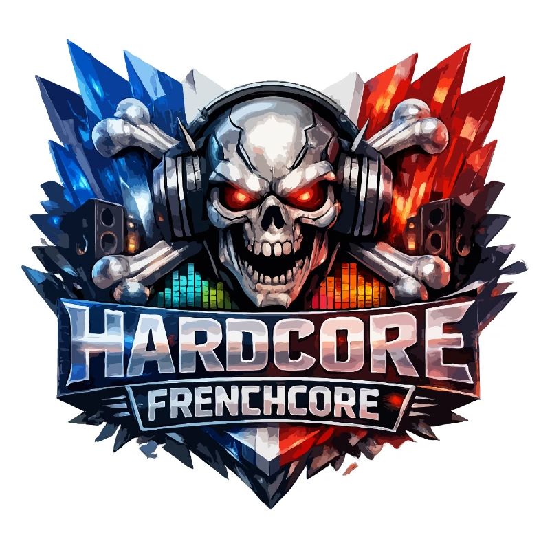 Hardcore Frenchcore Skull Art