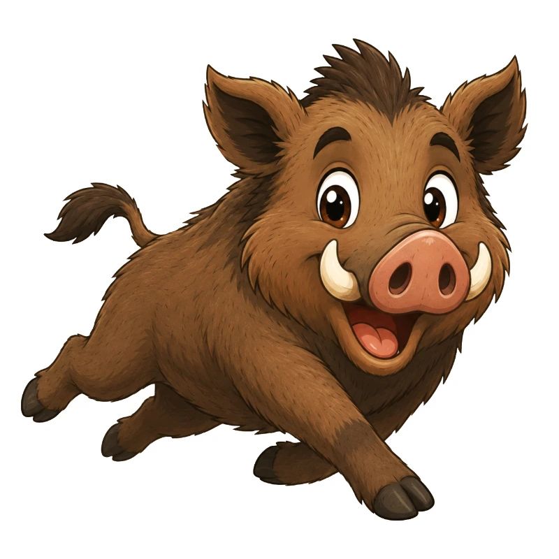 Laufendes Wildschwein