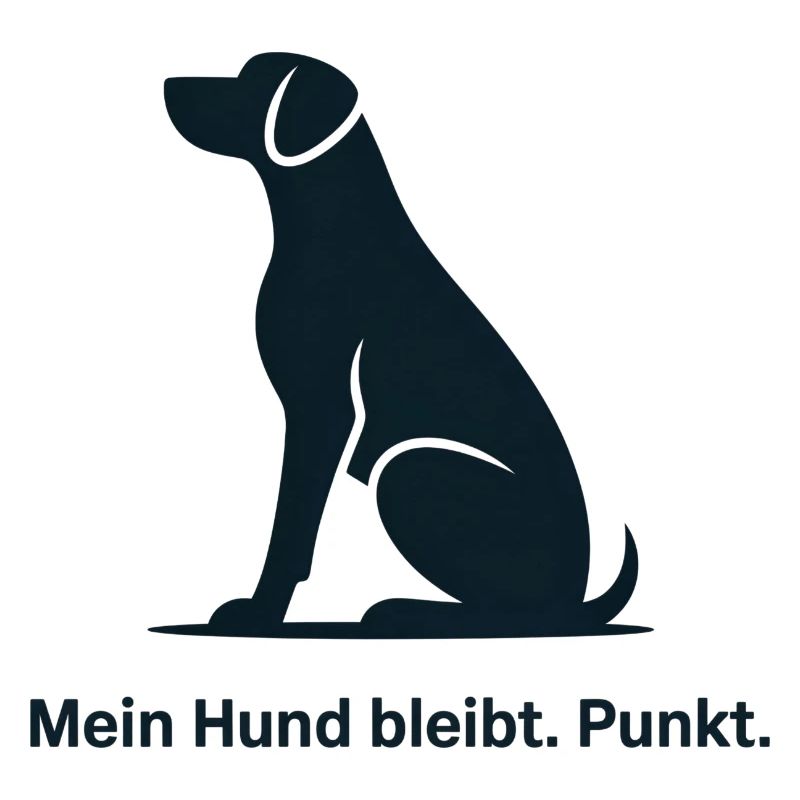 Sitzender Hund Silhouette – Loyaler Eindruck