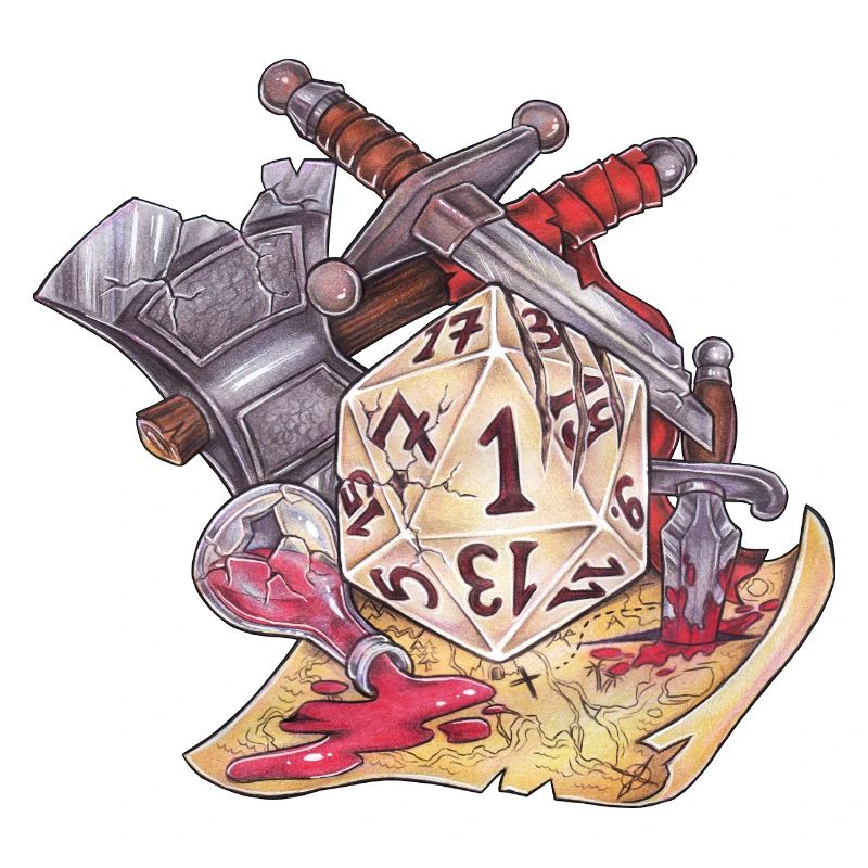 Rollenspiel Tabletop D20 Würfel Geschenk Fail