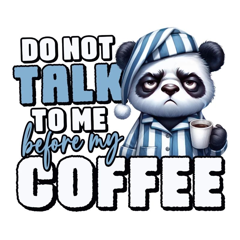 Ours panda avec du café