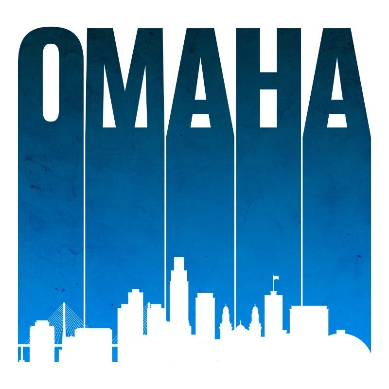 Omaha Skyline Blau Gradient