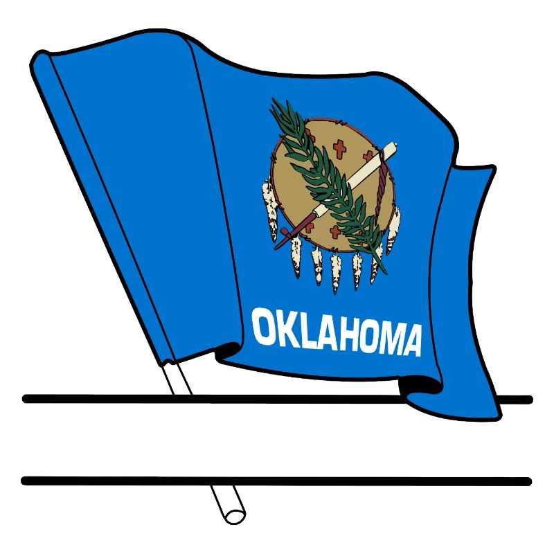 Flag Oklahoma text banner