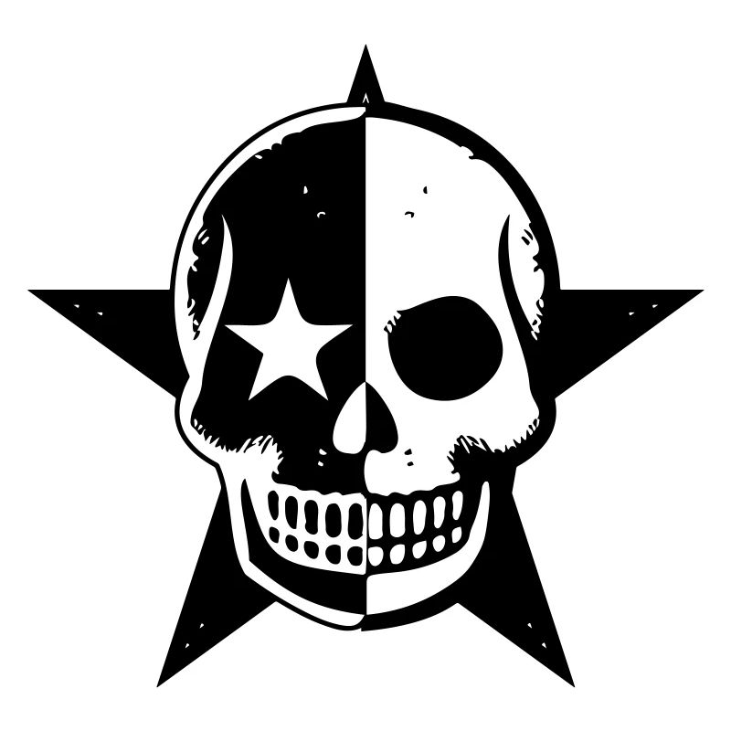 Crâne Noir – Minimalisme Mortel