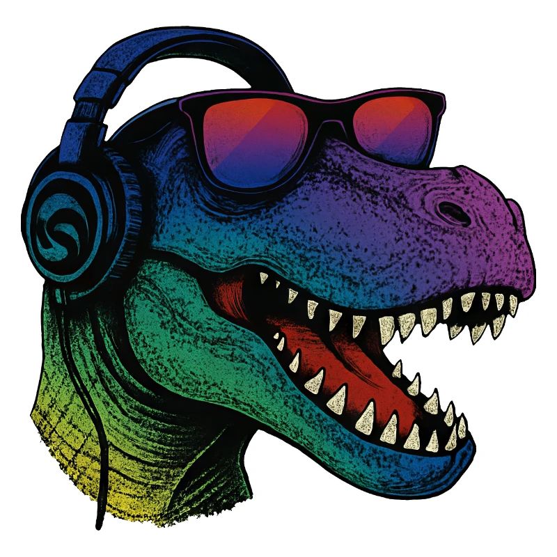 Cooler T-Rex Dinosaurier 90er Sonnenbrille 