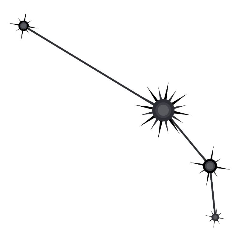 Widder Stern Sternbild Sternzeichen Schwarz & Grau