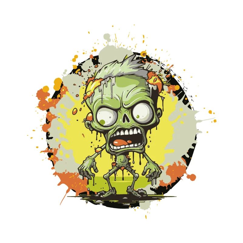 Zombie éclaboussures dessin animé