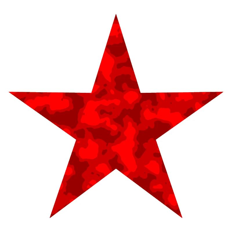Star Red - With Camouflage Pattern