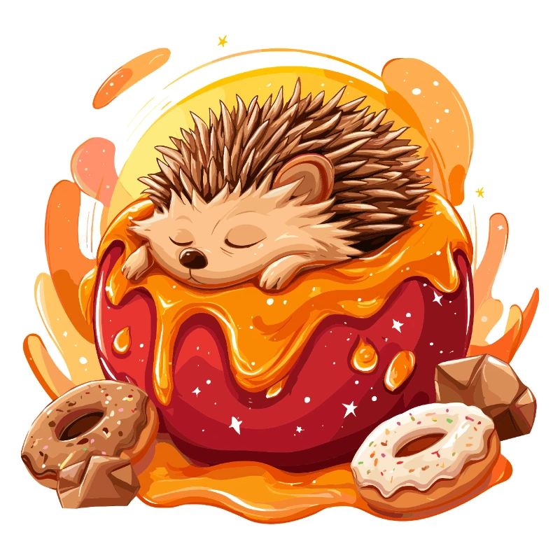 Hérisson câlin dans un beignet