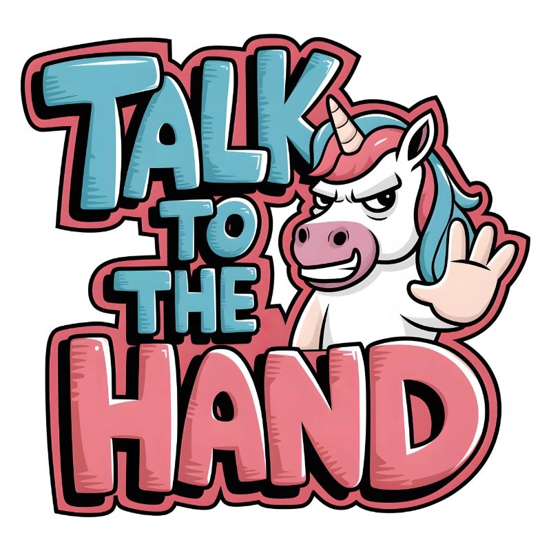 Einhorn Comic - Talk to the Hand 