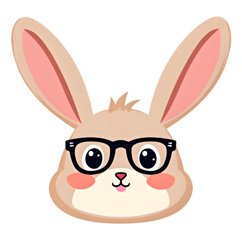 Rabbit with glasses