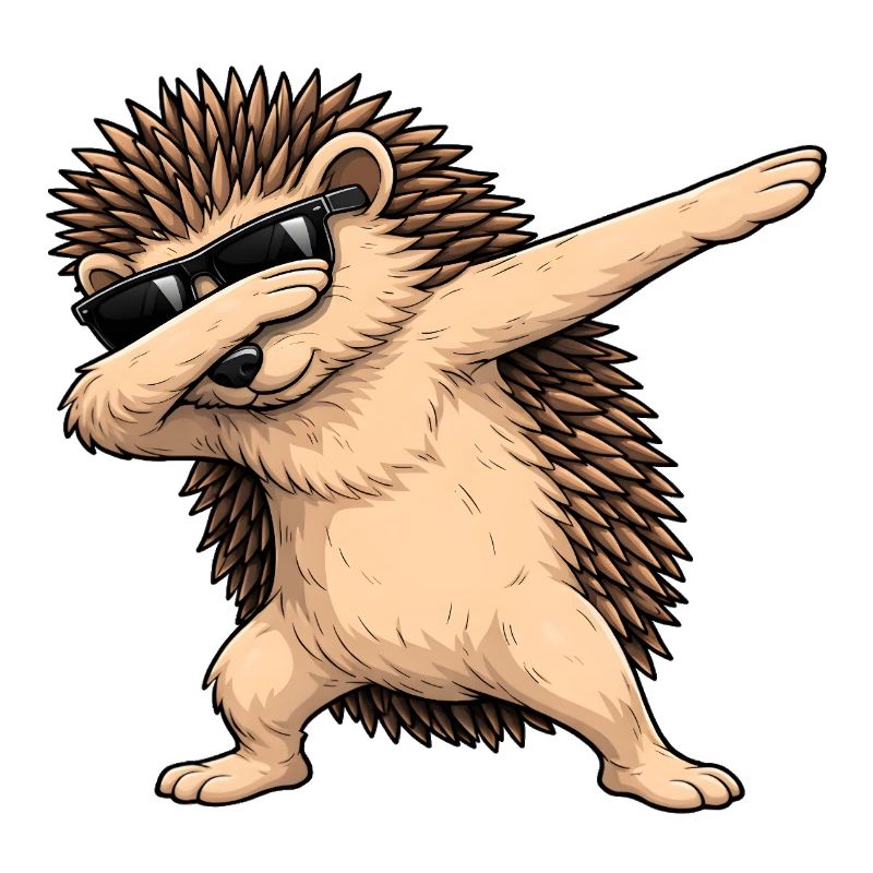 Dabbing Igel