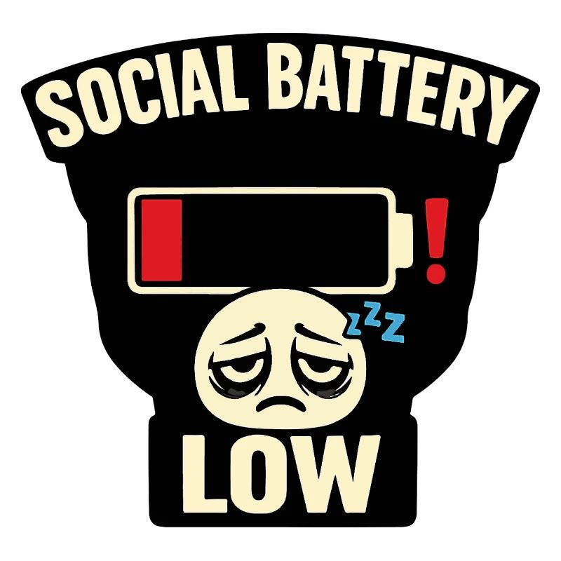 Social Battery Low Tee – Hilarious Introvert Humor