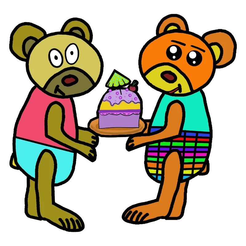 Teddy Valentin Muffin Kuchen Geburtstag Bär