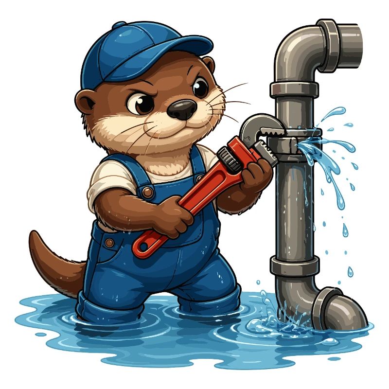 Plumber otter with pipe tool