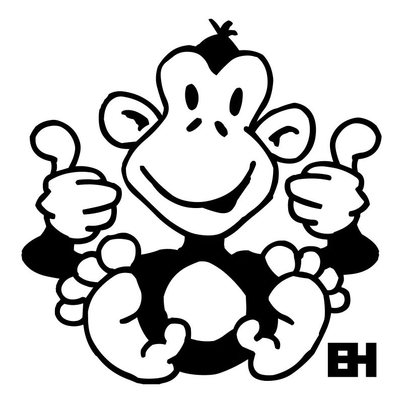 Thumbs Up Monkey Design