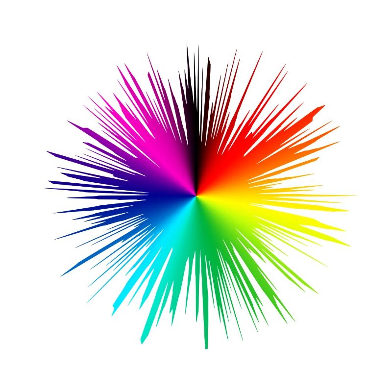 Explosion de couleur rafale radiale