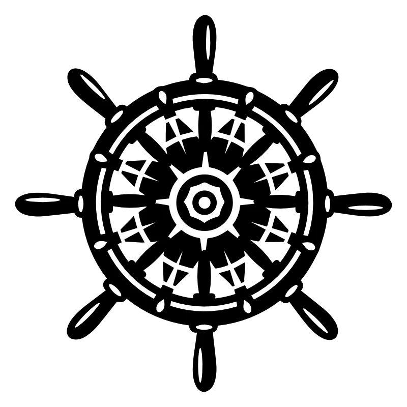 Une roue de bateau