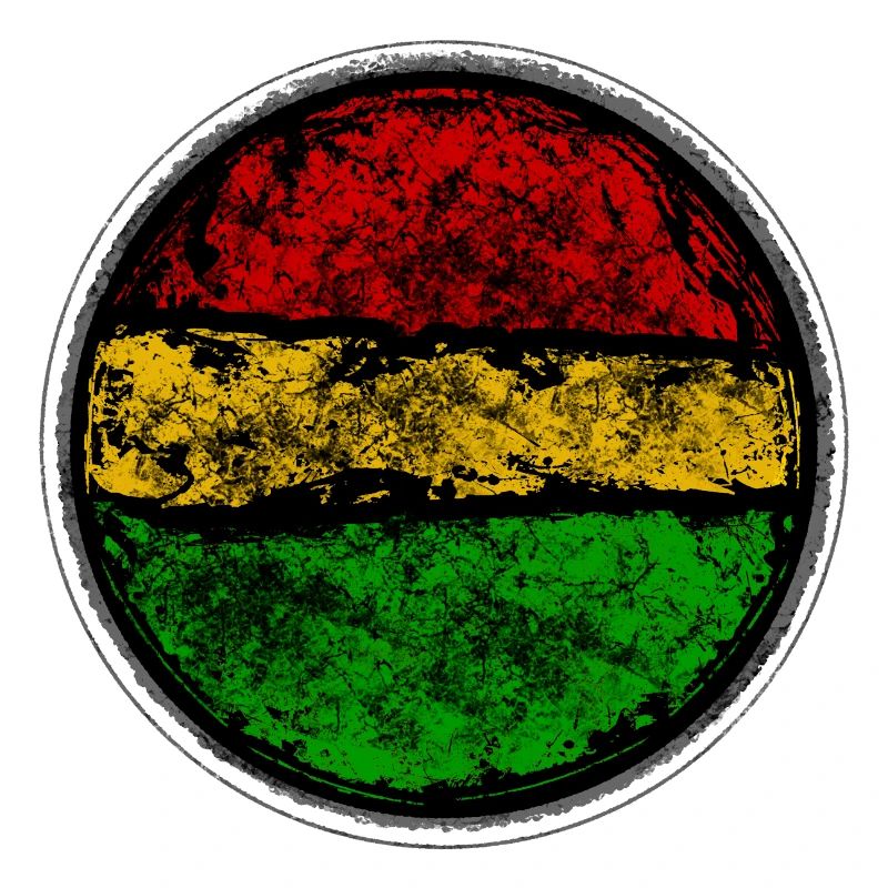 Conception abstraite de drapeau reggae rétro