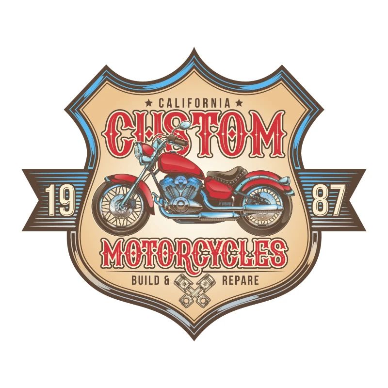 Custom Motorcycles America Motorcycle Retro Gift
