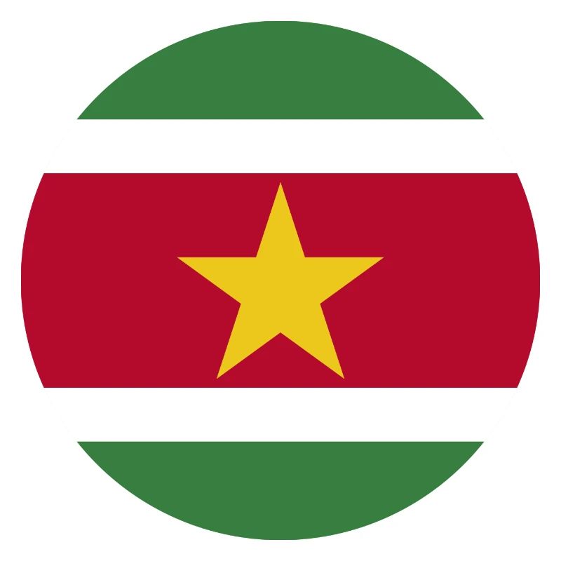 Autocollant rond drapeau du Suriname Idée cadeau Aufkleber