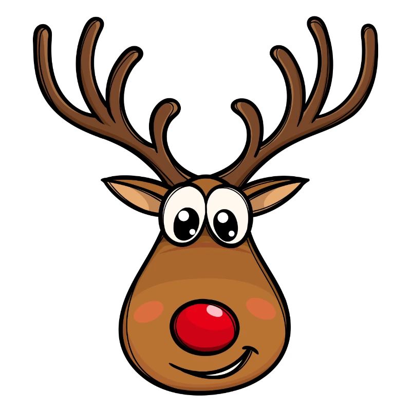 Rudolf Christmas reindeer face