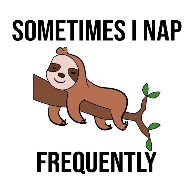 Funny Animal Sloth Statement Jungle Sleeping