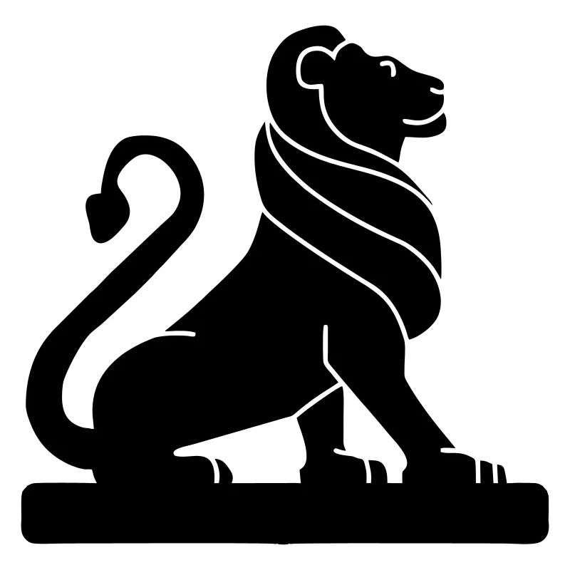 Lion heraldry shadow figure
