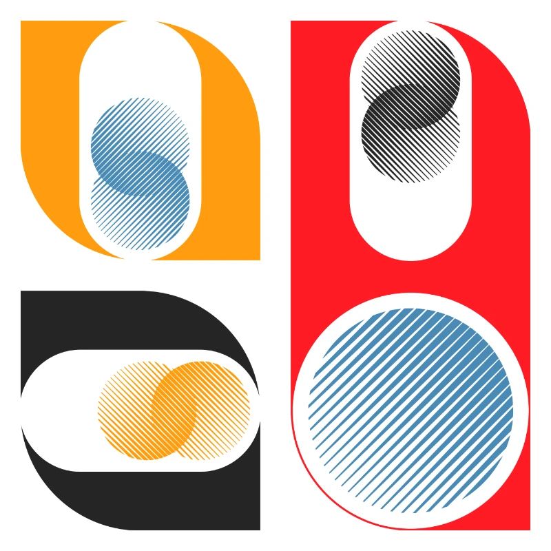 Geometrisches Muster (Formen, Bunt)