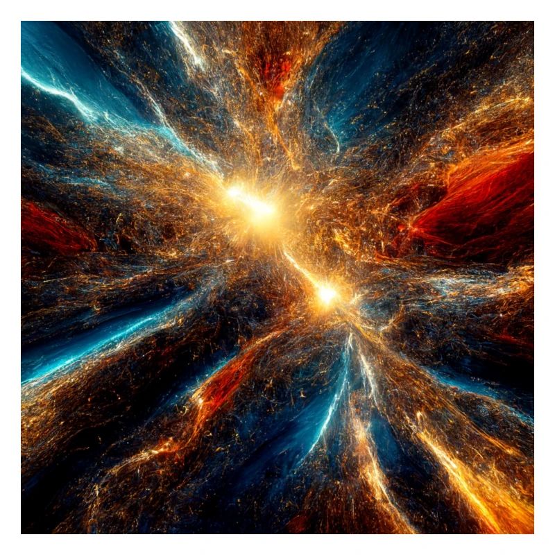 Kosmische Explosionsfarben