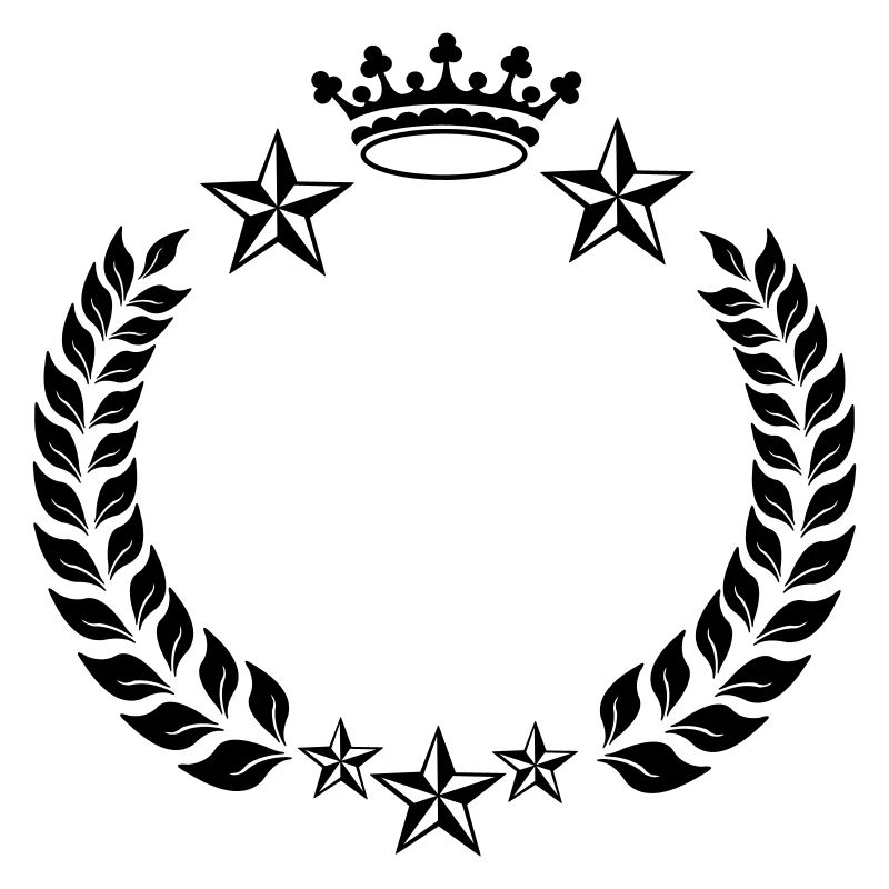 Lorbeerkranz Stern Krone