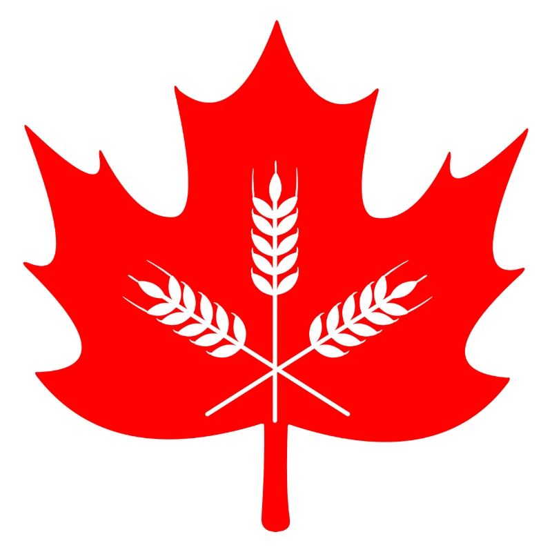 Canada maple leaf grain logo