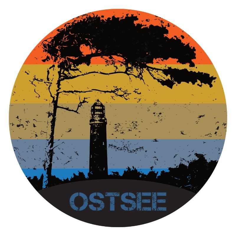 Typisch Ostsee - Leuchtturm und Windflüchter