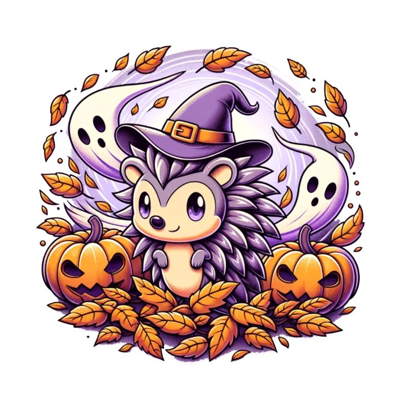 Hedgehog Halloween Ghosts