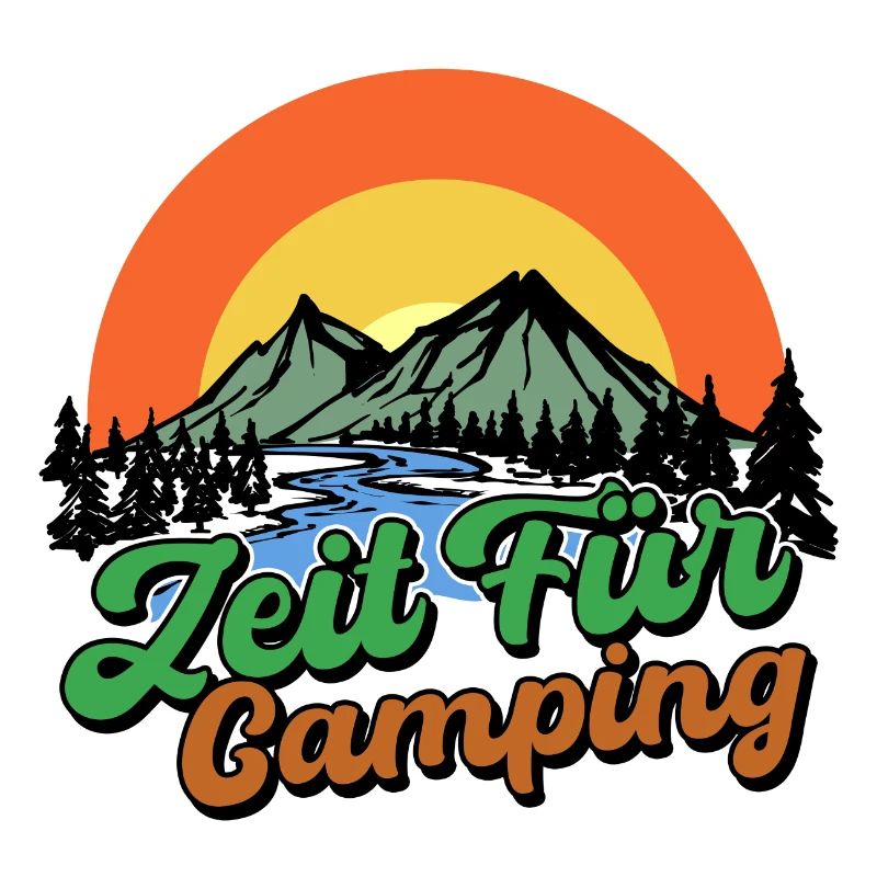 Campsite Camping Statement Mountains Camper