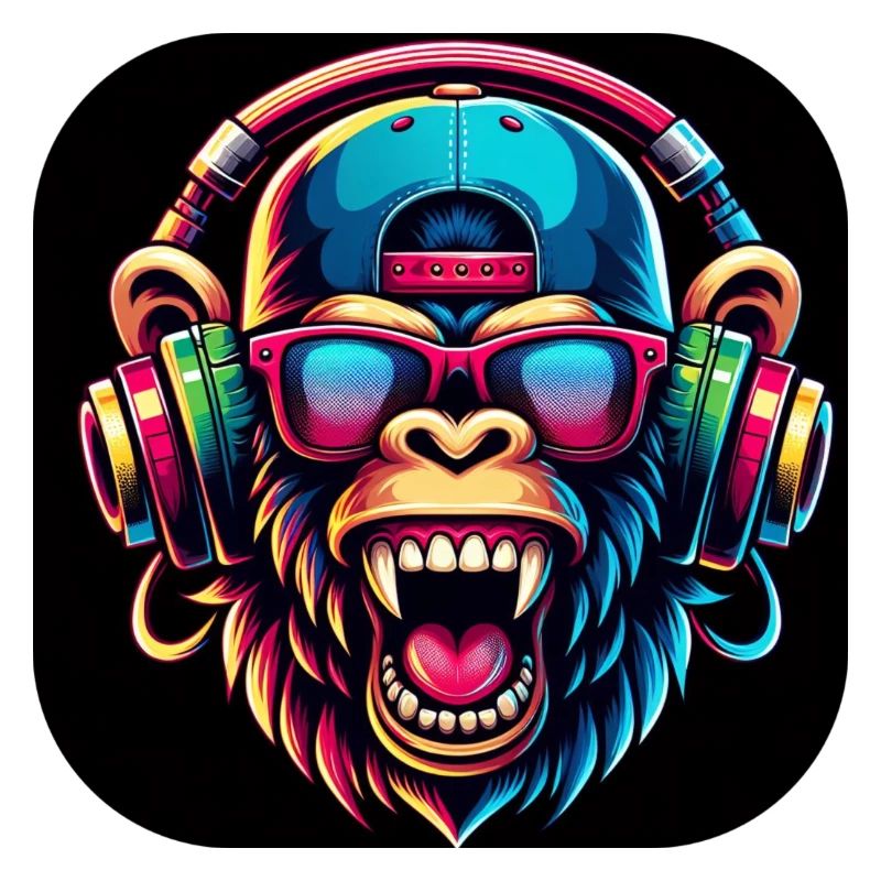 Monkey Colorful Teeth Roar Cap