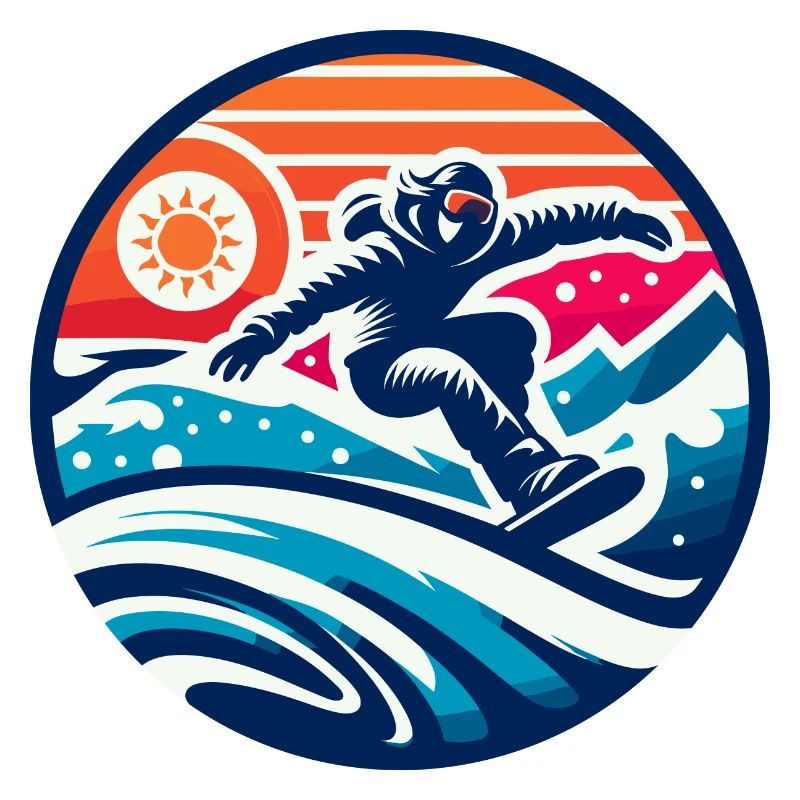 Expression Graphique d'un Snowboarder